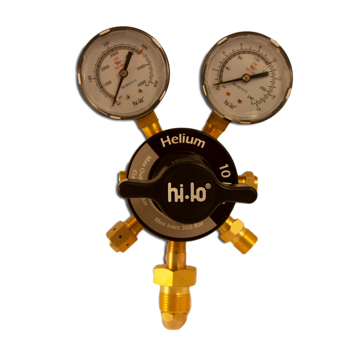 Two Stage Elite 2 Gauge Helium 10 bar regulator